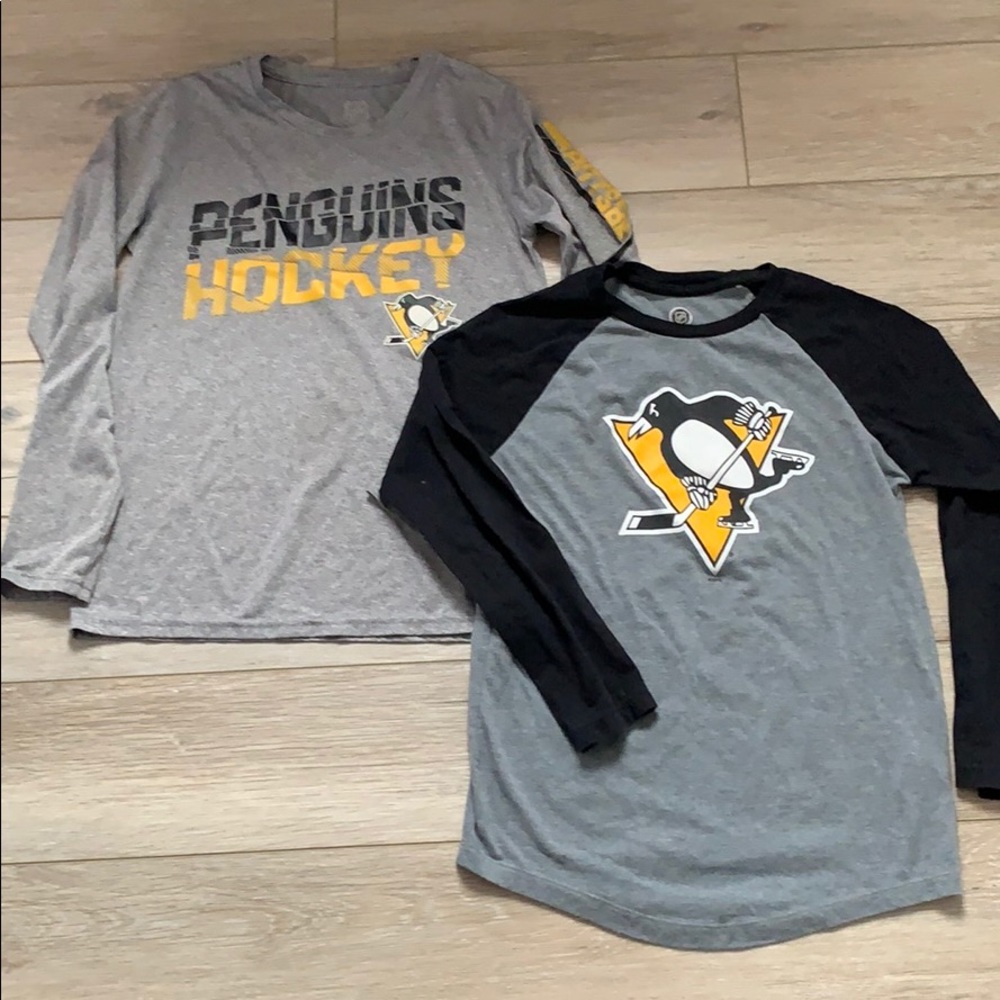 Penguins hockey shirts—long sleeved!